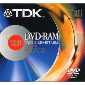  DVD RAM, 4.7GB, Single Sided (TDK47944) Electronics