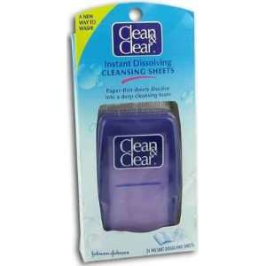 Clean & Clear Instant Dissolving Cleansing Sheets   24 in a Pack (Box 