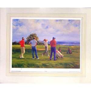  Fore Golfing Print Singed Limited Edition Jonas 27 X 23 