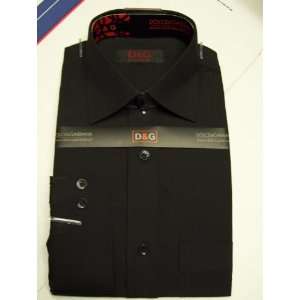   SHIRT BLACK LONG SLEEVES Colar size 15 by D&G