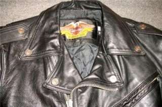   Davidson Leather Jacket Vintage Shovelhead 98121 94VM Med Long  