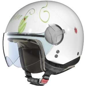 Nolan N20 Graphics Helmet, Lady Bug, Primary Color: White, Helmet Type 