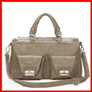 Faux PU Leather Purse Shoulder Bag Handbag Tote Stone Baguette Travel 
