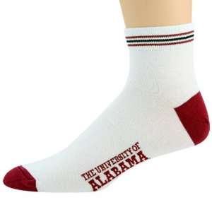   Tide White Crimson Triple Stripe Low Cut Socks: Sports & Outdoors