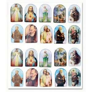  Saints for Boys Catholic Puff Sticker Set 