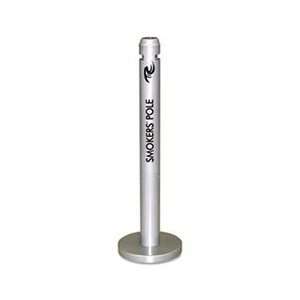  Smokers Pole, Round, Steel, Silver