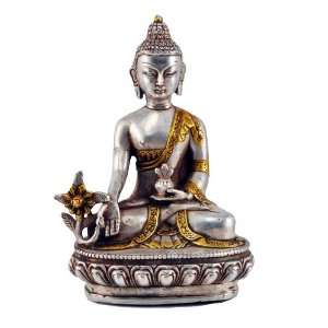   Silver Siddhartha Shakyamuni Statue, Buddha Statue #6 