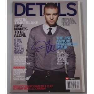  Justin Timberlake Sexy   Hand Signed Autographed Magazine 