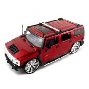    Hummer H2 Suv Red 1:18 Diecast Model Car Jada Dub: Toys & Games
