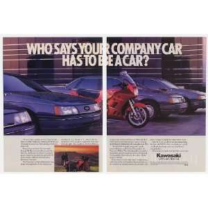   Motorcycle Company Car 2 Page Print Ad (22817)