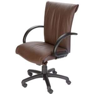  Compel Zen High Back Brown Top Grain Leather Chair: Office 