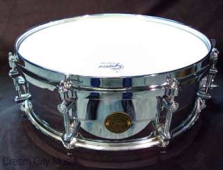 Gretsch USA Custom NOS COB Brass New Classic Snare Drum Die Cast Hoops 