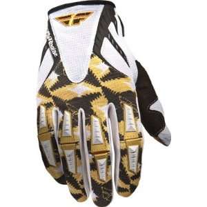    Fly Racing Kinetic Gloves   2011   10/White/Gold: Automotive