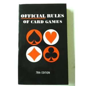   Official Rules of Card Games 78TH Edition Us Playing Card Co Books