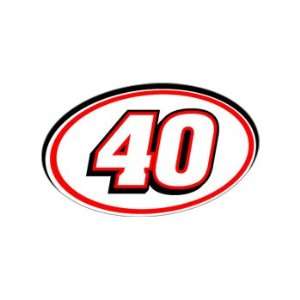   : 40 Number   Jersey Nascar Racing Window Bumper Sticker: Automotive