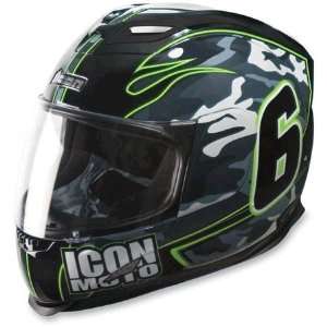  Icon Airframe Team Full Face Helmet XX Large  Green Automotive
