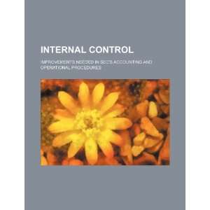  Internal control improvements needed in SECs accounting 