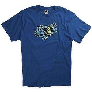  Fox Racing Shard Head T Shirt   Large/Royal Blue 