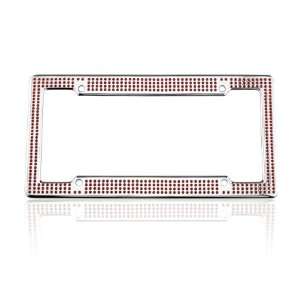    Red Crystal License Plate Frame   VIP Style: Sports & Outdoors