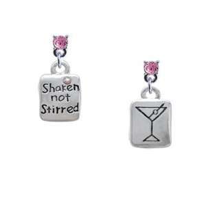 Shaken not Stirred with AB Crystal and Martini Light Pink Swarovski 