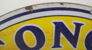Vintage Conoco Oil Corp. Ethyl Gasoling Gas Porcelain Advertising 