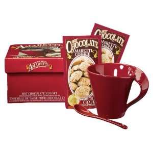Village Du Gourmet Amaretti Cookie Hot Chocolate Mug Gift Set  