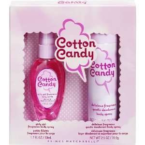 Cotton Candy 1.7 oz Body Spray & 2.5 oz Deodorant Body Spray Duo Gift 