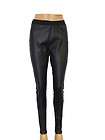 Faux Leather Mix Panel Detail Skinny Trousers Leggings   uk size 14 