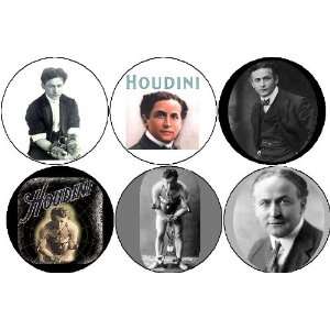  Set of 6 Harry Houdini 1.25 MAGNETS Magician Everything 