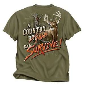  Buck Wear Country Man Survive Olive Tee 2x Sports 
