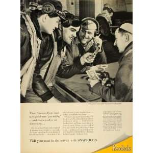 1944 Ad Eastman Kodak Co Rochester Serviceman WWII Military US Armed 