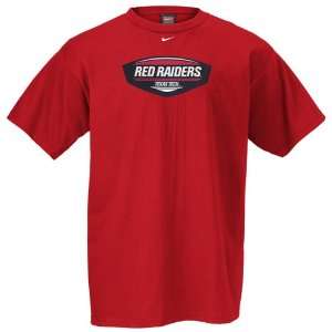  Nike Texas Tech Red Raiders Red University T shirt Sports 