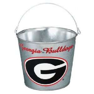 Georgia Bulldogs Bucket 5 Quart Galvanized Pail  Sports 