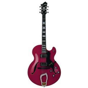   Hagstrom HJ500 Electric Jazz Guitar (Cream Red) Musical Instruments