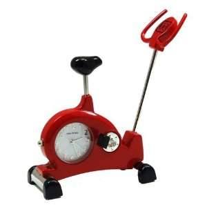  Miniature Quartz Movement Clock   Red Exercise Bike 