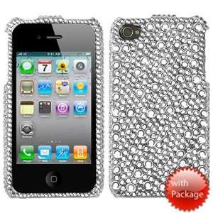 Iphone 4 Silver Stardust Elite Diamond Diamante Protector Cover ( with 