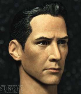 CUSTOM NEO MATRIX HEAD sculpt hot toys Keanu Reeves 12 