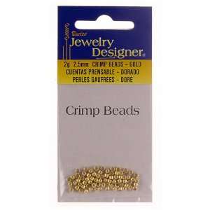  2.5mm Gold Crimp Bead: Arts, Crafts & Sewing