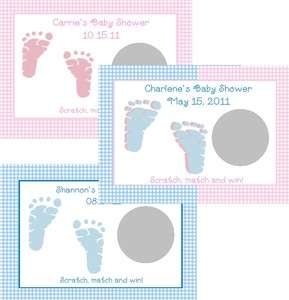 Personalized Baby Shower Scratch Off Cards  