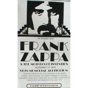 Frank Zappa (Concert Sheet) Music Poster Print   11 X 17  