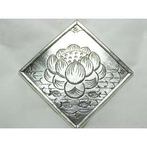  Thai   Hill Tribe Silver   Engraved Orchid Pendant Arts 
