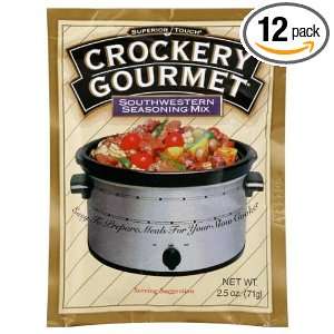 Crockery Gourmet Southwest Seasoning Mix, 2.5 Ounce Packages (Pack of 
