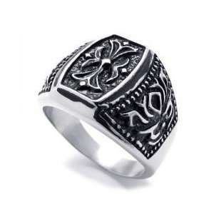 European Old World Style Sectioned Titanium Steel Ring for Men & Woman 
