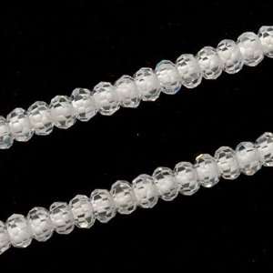   Faceted Rondelles 4mm Beads Crystal Clear (20) Arts, Crafts & Sewing