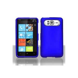  Rubberized Blue Hard Protector Case For HTC HD7 Cell 