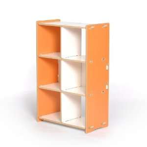  Sprout 6 Cubby Shelf, Orange and White Furniture & Decor