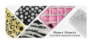 iPhone 4 4S 4G Luxury Bling Crystal Thin Slim Black Gold Hard Cover 