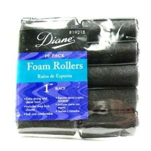  Diane Rollers Foam 1 Black 10s (Pack of 12) Beauty