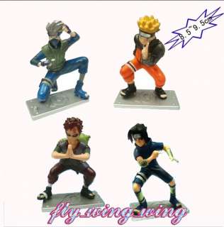 Naruto Gaara Kakashi Sasuke toy figures set of 4 pcs  
