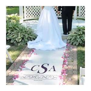  Vintage Scroll Personalized Aisle Runner